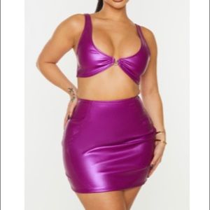 BRAND NEW: PLT Metallic Mini Skirt Set US 8